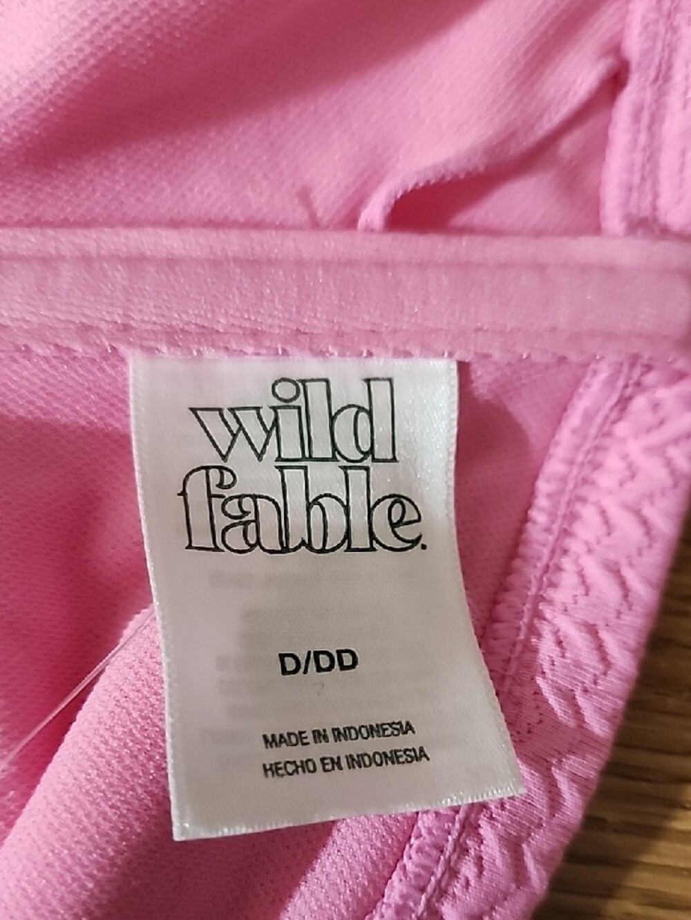 wild fable Pink Two-Piece Textured Bikini with Bright Pink Trim - Picture 5 of 6